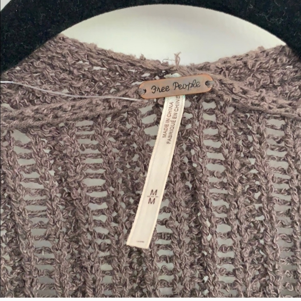 Free People Brown Maxi Cardigan Sweater with Pockets - Picture 3 of 7